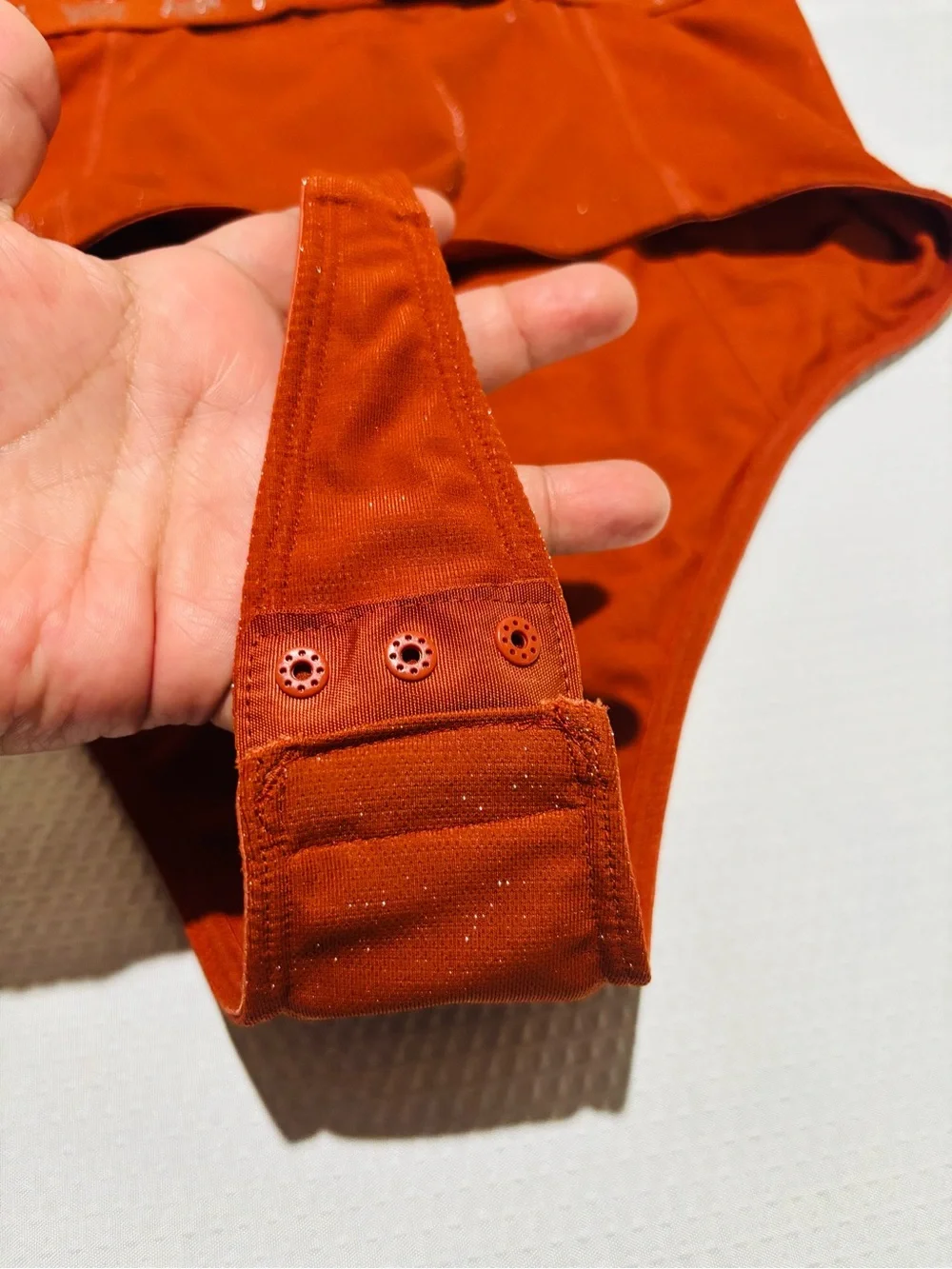 YITTY Rust Orange Shimmer One-Piece - Picture 4 of 16